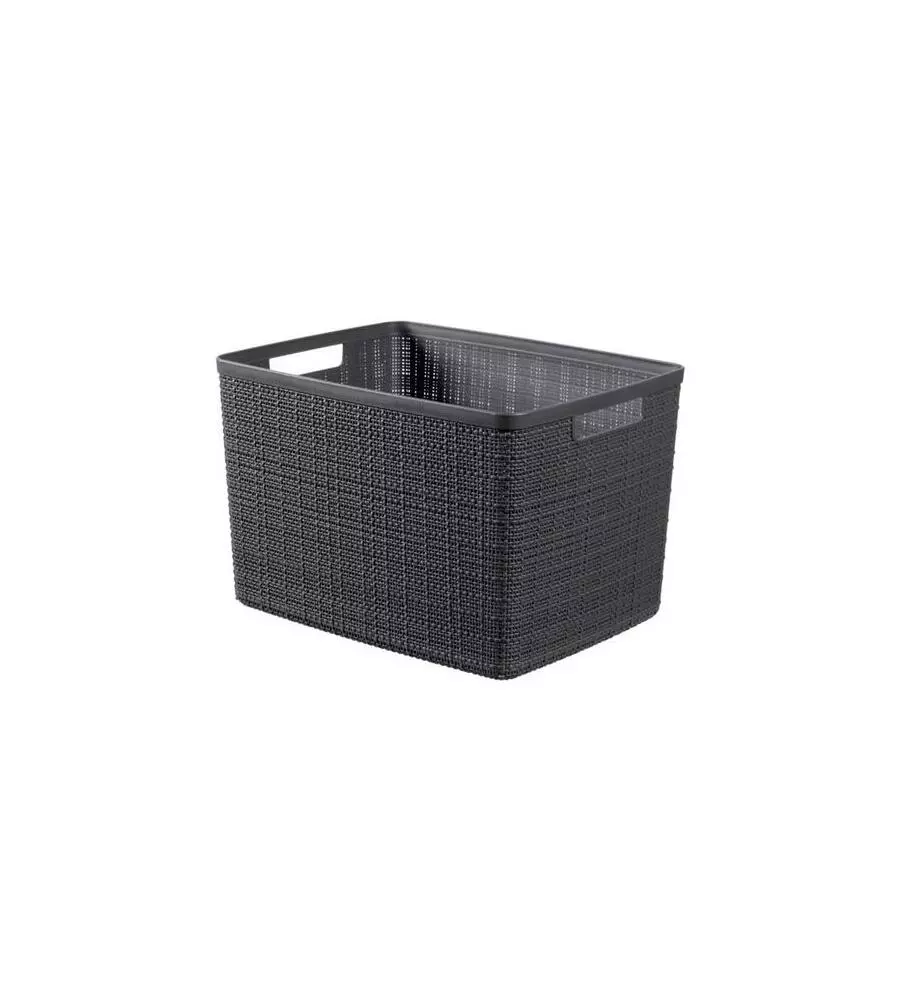 CESTO "JUTE" KETER NERO - 36,2X28,2X23 CM